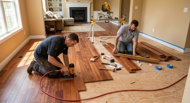 Cherry Floor Installation in Boyds, MD