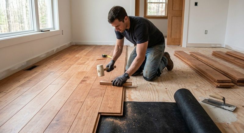 Cherry Floor Installation in Gaithersburg, MD