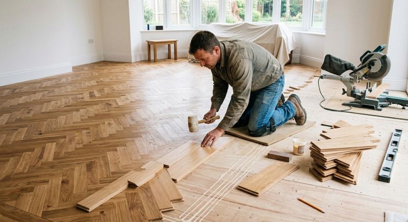 White Oak Floor Installation in Frederick, MD
