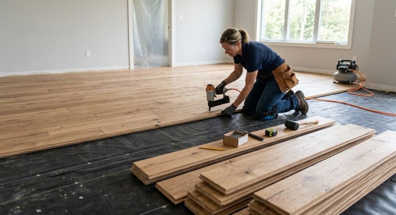 Wide Plank Floor Installation in Frederick, MD