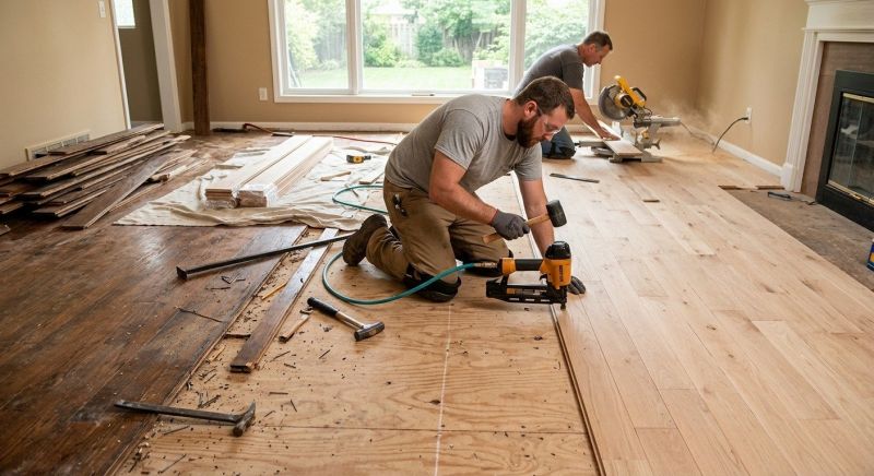 Wood Floor Replacement in Clarksburg, MD